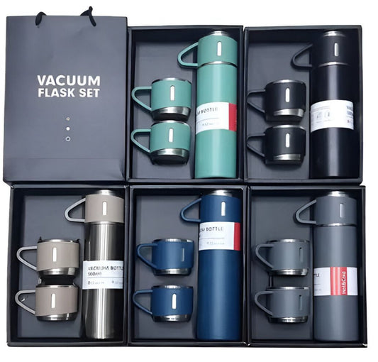 500ml Vacuum Flask Set with 3 Extra Cups
